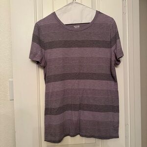 Mossimo Supply Co. Purple Striped Tee